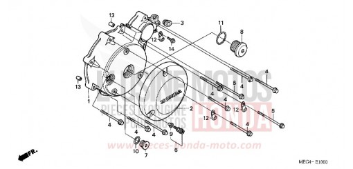 KURBELGEHAEUSEDECKEL, L. VT750CA6 de 2006